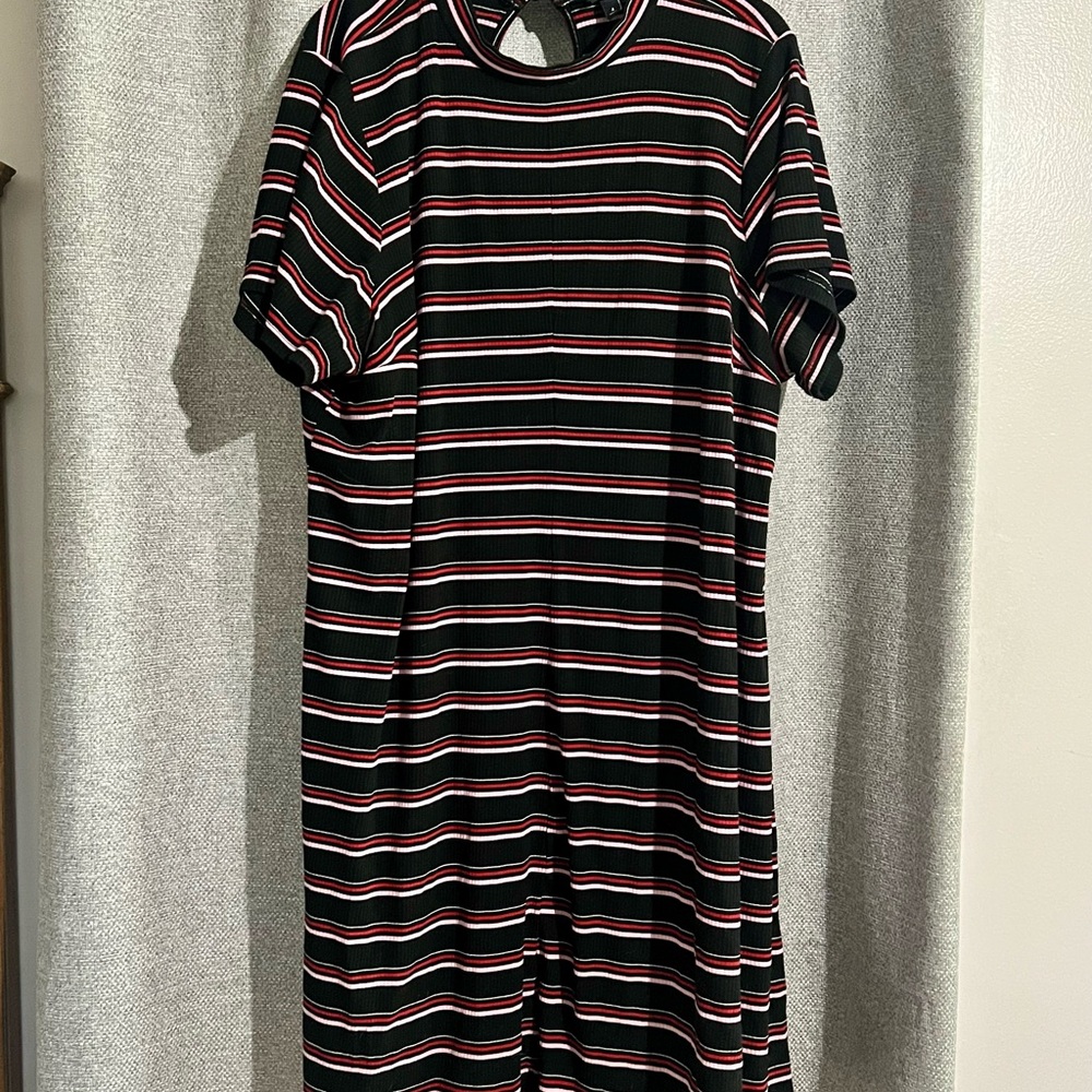 Torrid Black and Red Striped Dress